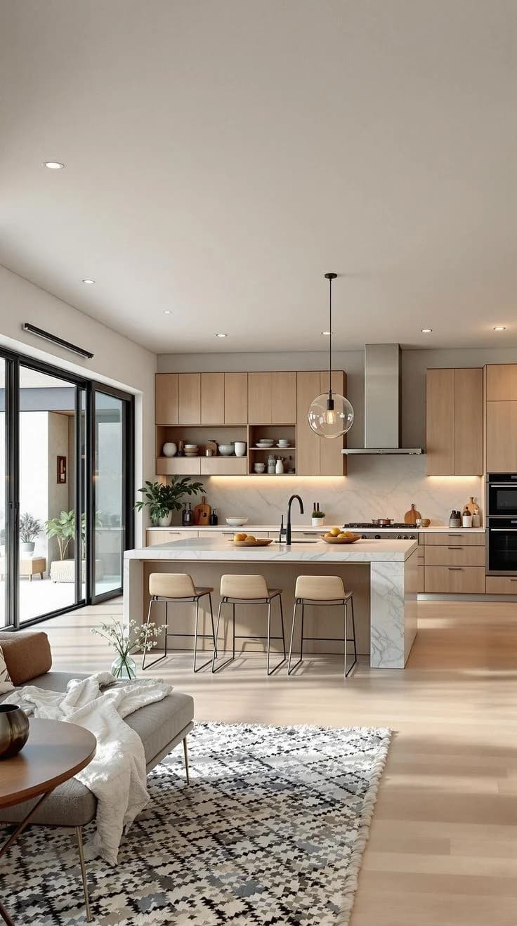 Cuisine contemporaine ouverte