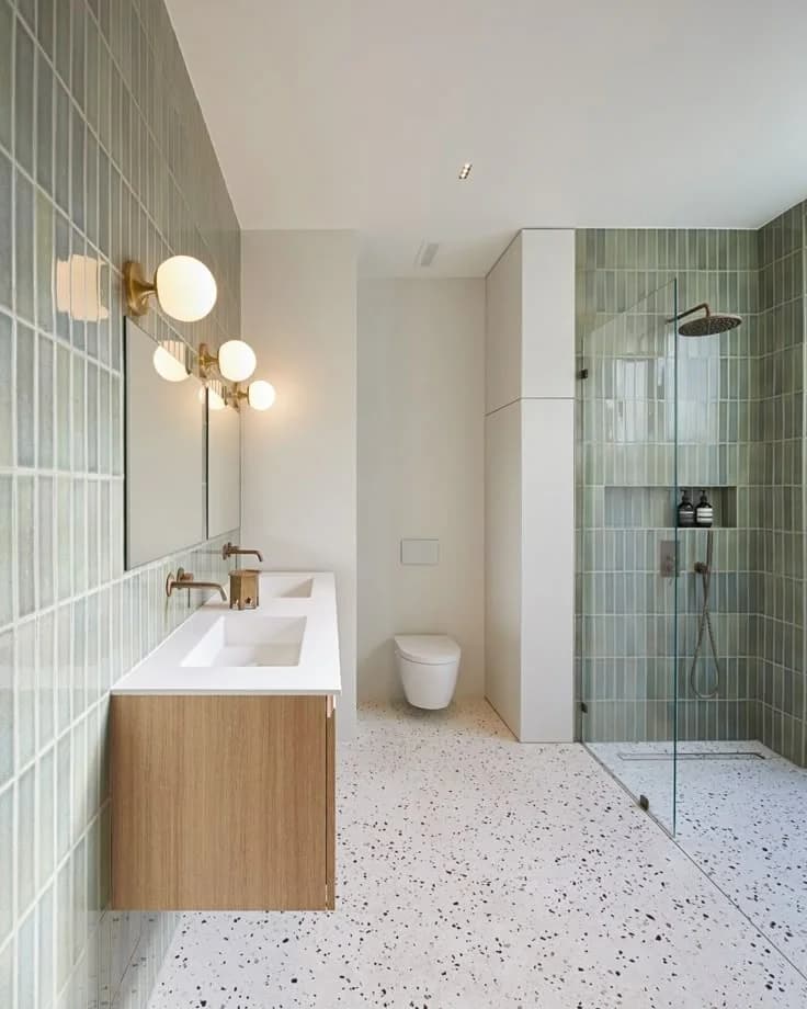 Salle de bain céramique & terrazzo